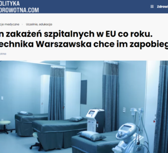 4 mln zakażeń szpitalnych w EU co roku. Politechnika Warszawska chce im zapobiegać